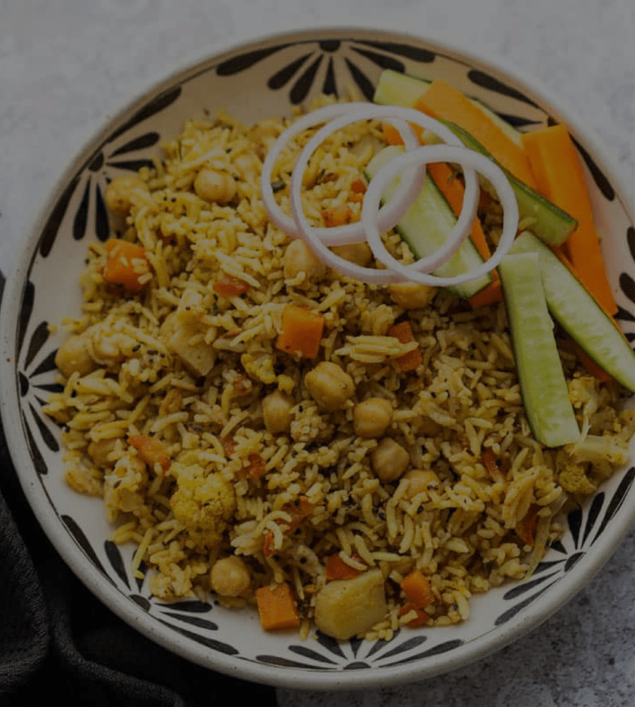 Indian food (chenna pulao)